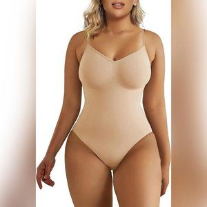 Seamless Nude Shapewear Bodysuit with Built-In Cups